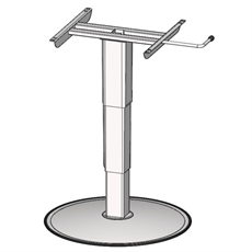 REIMO, Yksipylväsinen nostopöytä, 320 mm. - 695 mm.